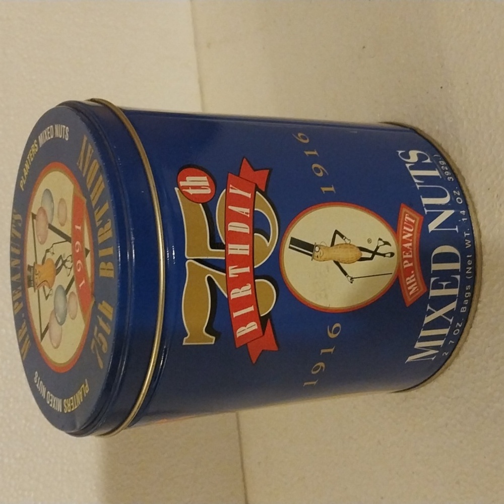 Planters Mr. Peanuts Vintage Tin 75th Birthday collectors item